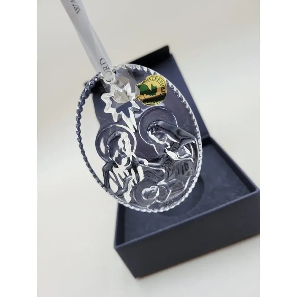 Waterford Nativity Ornament 2020 Clear Crystal Holy Family 470230